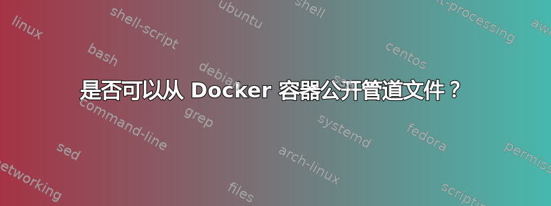 是否可以从 Docker 容器公开管道文件？