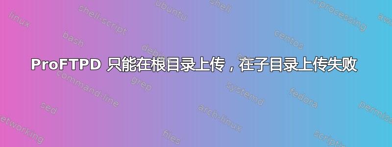 ProFTPD 只能在根目录上传，在子目录上传失败