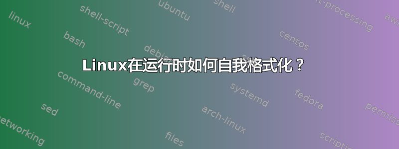 Linux在运行时如何自我格式化？ 