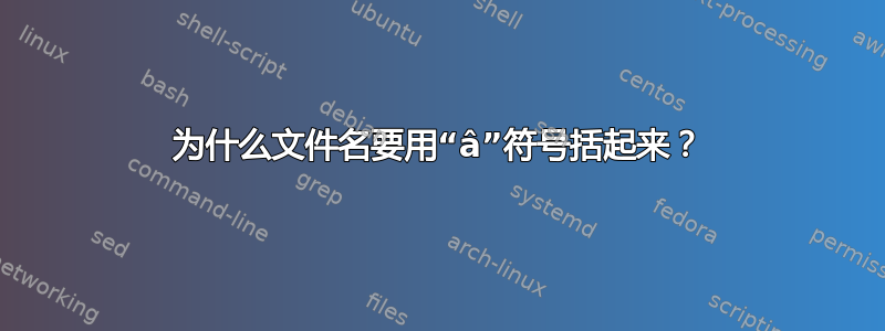 为什么文件名要用“â”符号括起来？