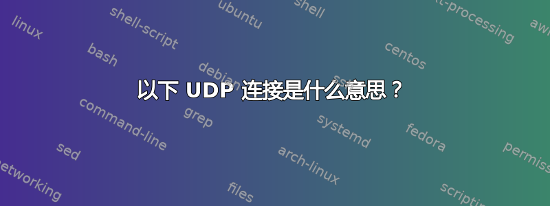 以下 UDP 连接是什么意思？