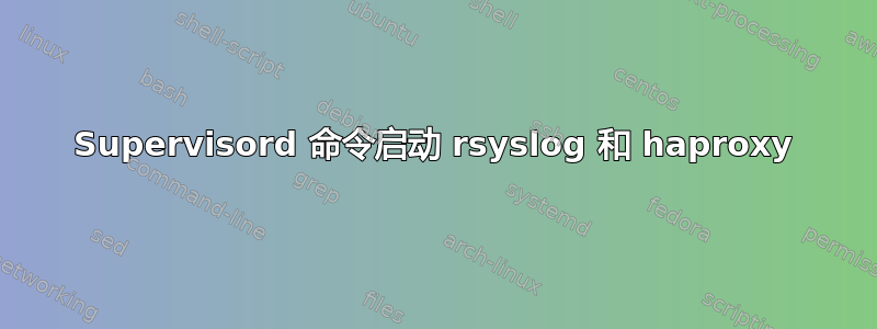 Supervisord 命令启动 rsyslog 和 haproxy