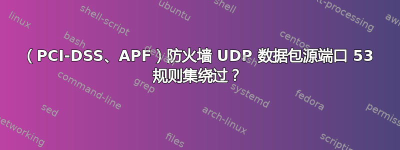 （PCI-DSS、APF）防火墙 UDP 数据包源端口 53 规则集绕过？