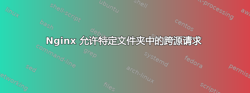 Nginx 允许特定文件夹中的跨源请求