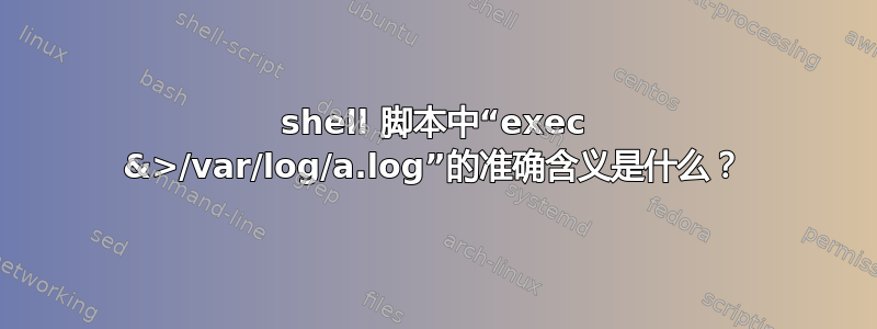 shell 脚本中“exec &>/var/log/a.log”的准确含义是什么？