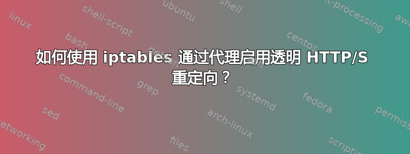 如何使用 iptables 通过代理启用透明 HTTP/S 重定向？