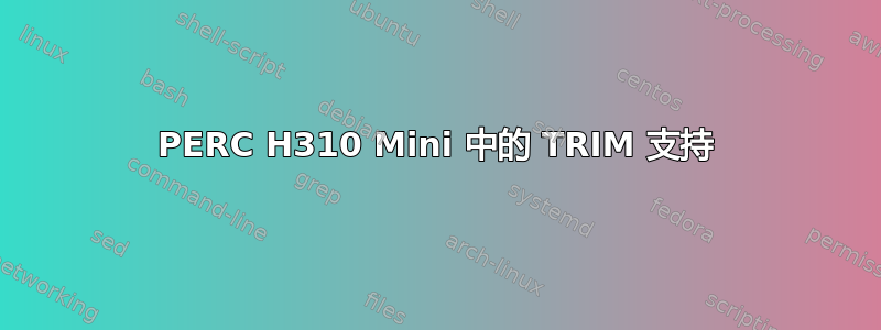 PERC H310 Mini 中的 TRIM 支持