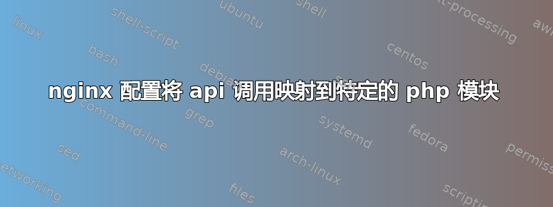 nginx 配置将 api 调用映射到特定的 php 模块