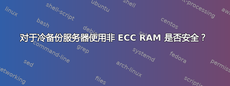 对于冷备份服务器使用非 ECC RAM 是否安全？