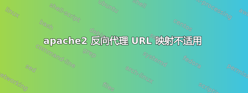 apache2 反向代理 URL 映射不适用