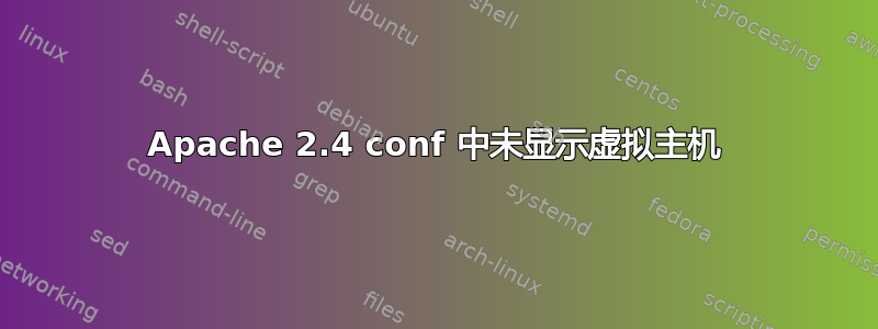 Apache 2.4 conf 中未显示虚拟主机