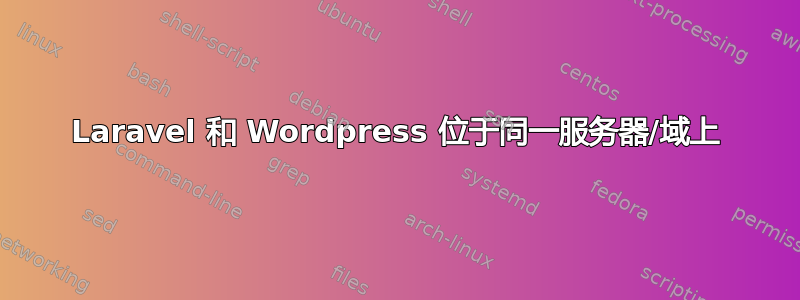 Laravel 和 Wordpress 位于同一服务器/域上