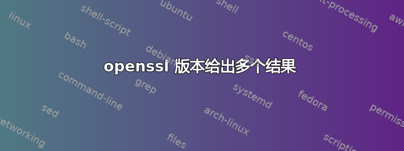 openssl 版本给出多个结果