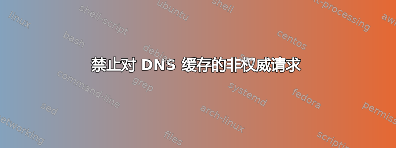 禁止对 DNS 缓存的非权威请求