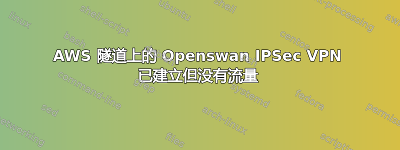 AWS 隧道上的 Openswan IPSec VPN 已建立但没有流量