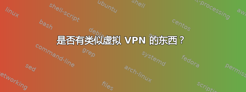 是否有类似虚拟 VPN 的东西？