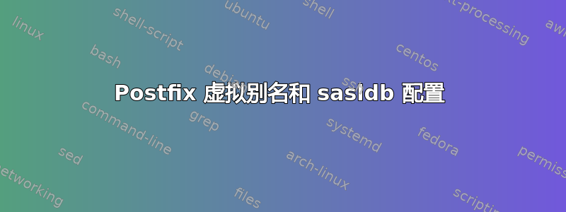 Postfix 虚拟别名和 sasldb 配置