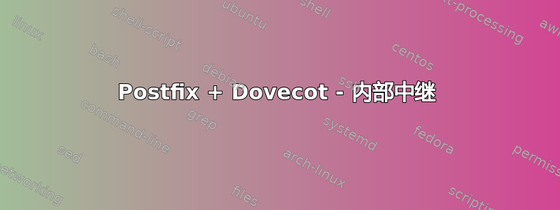 Postfix + Dovecot - 内部中继