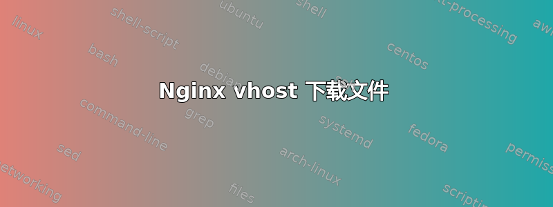 Nginx vhost 下载文件