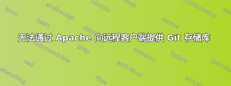 无法通过 Apache 向远程客户端提供 Git 存储库