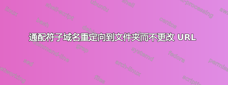 通配符子域名重定向到文件夹而不更改 URL