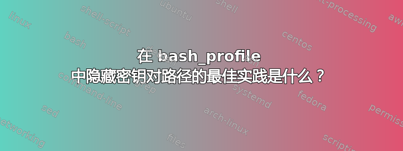 在 bash_profile 中隐藏密钥对路径的最佳实践是什么？