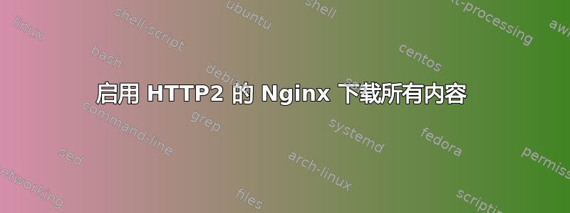 启用 HTTP2 的 Nginx 下载所有内容