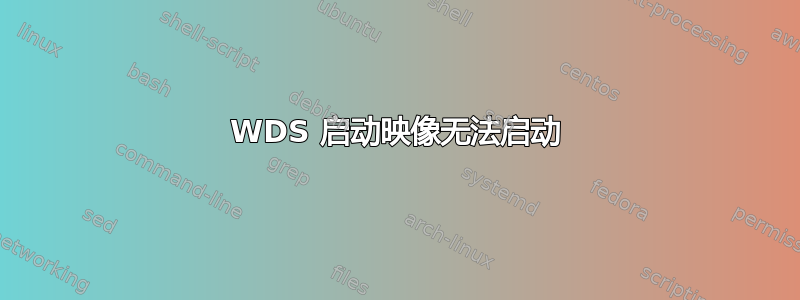 WDS 启动映像无法启动