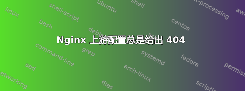 Nginx 上游配置总是给出 404