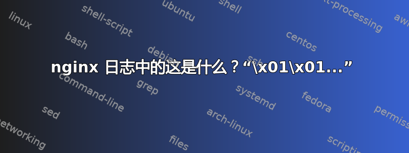 nginx 日志中的这是什么？“\x01\x01...”