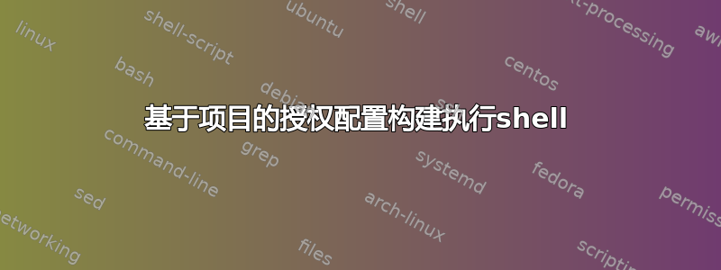 基于项目的授权配置构建执行shell