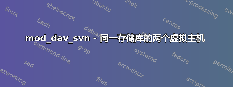 mod_dav_svn - 同一存储库的两个虚拟主机