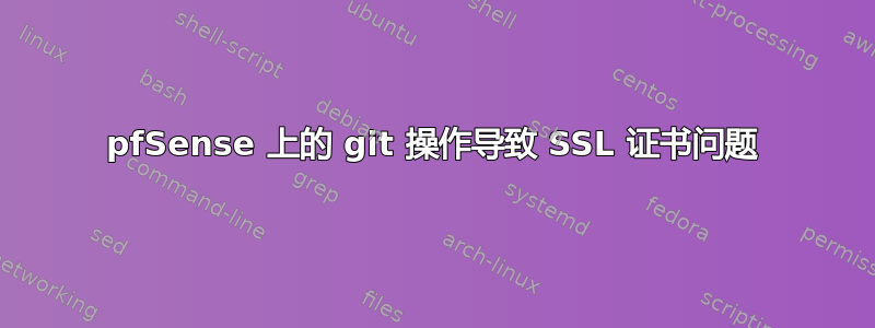 pfSense 上的 git 操作导致 SSL 证书问题