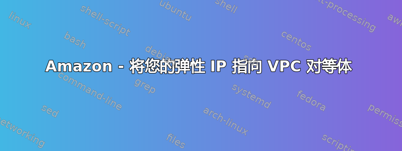 Amazon - 将您的弹性 IP 指向 VPC 对等体