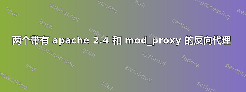 两个带有 apache 2.4 和 mod_proxy 的反向代理