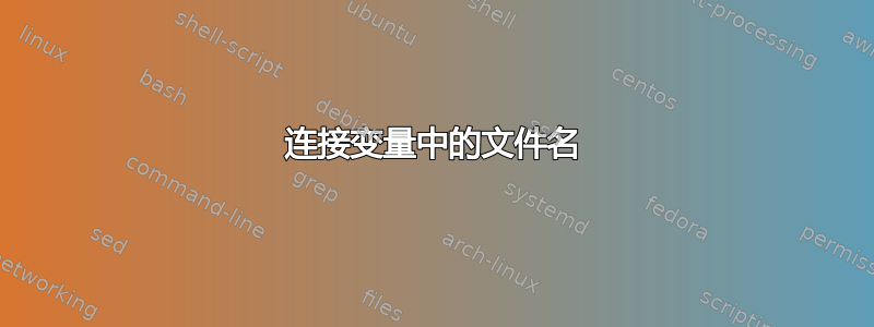 连接变量中的文件名