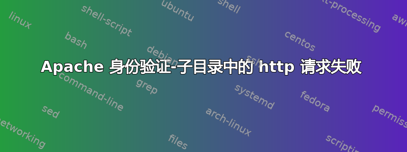 Apache 身份验证-子目录中的 http 请求失败