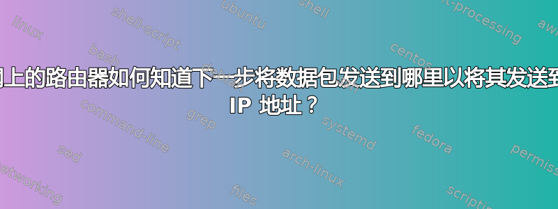 互联网上的路由器如何知道下一步将数据包发送到哪里以将其发送到目标 IP 地址？