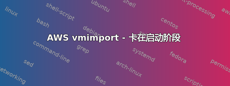 AWS vmimport - 卡在启动阶段