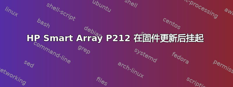 HP Smart Array P212 在固件更新后挂起