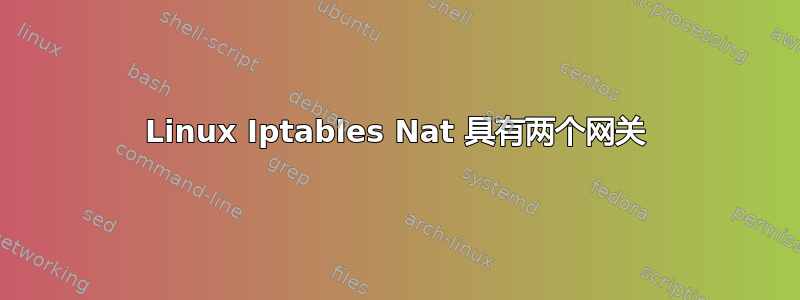 Linux Iptables Nat 具有两个网关