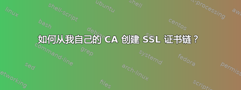 如何从我自己的 CA 创建 SSL 证书链？