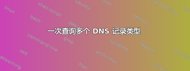 一次查询多个 DNS 记录类型