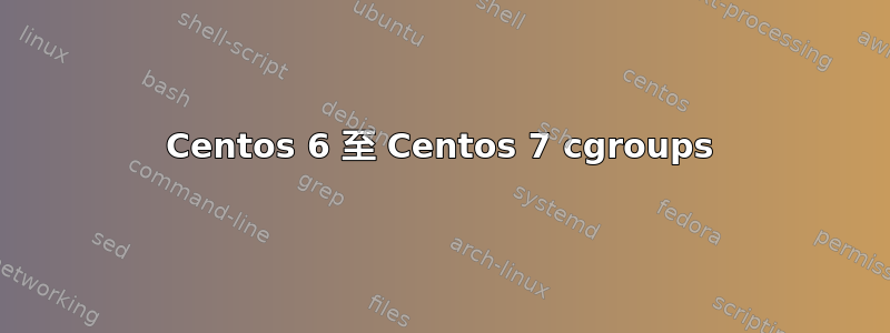 Centos 6 至 Centos 7 cgroups