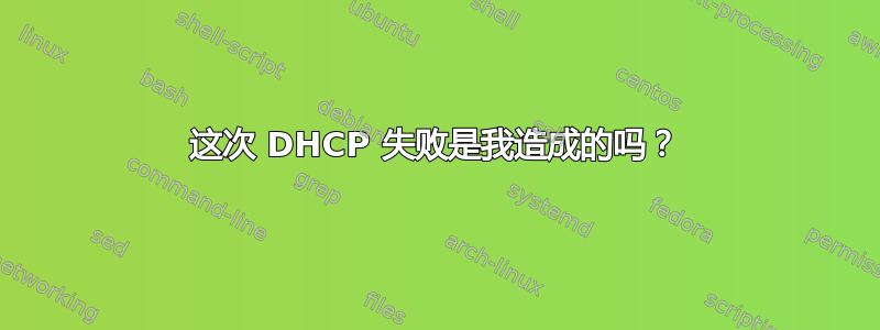 这次 DHCP 失败是我造成的吗？