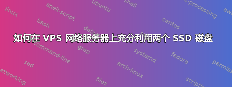 如何在 VPS 网络服务器上充分利用两个 SSD 磁盘 