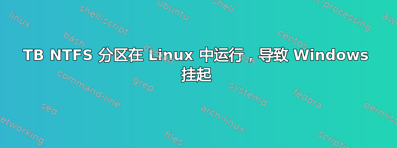 2TB NTFS 分区在 Linux 中运行，导致 Windows 挂起