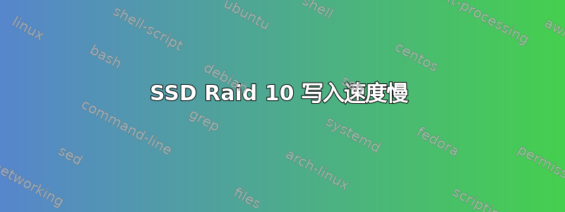 SSD Raid 10 写入速度慢