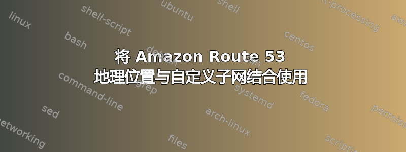 将 Amazon Route 53 地理位置与自定义子网结合使用