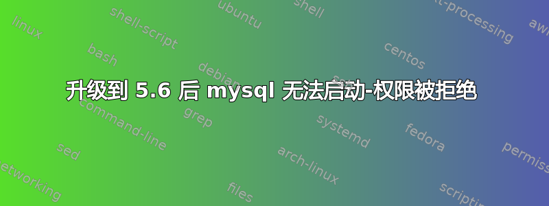 升级到 5.6 后 mysql 无法启动-权限被拒绝